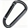 No. 8 hebilla de metal de hierro en forma de D para escalada exterior, hebilla de seguridad de carga, anillo de conexión, hebilla de resorte completamente negra