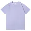 Camiseta 220g Algodão Puro Logo Estampado Gola Redonda Cor Sólida Solta Camisa Cultural Publicitária Roupa de Trabalho para Atividade Manga Curta
