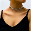 Collar y pendientes de color rojo cereza transfronterizos, traje ligero de lujo con diseño de nicho, cadena de clavícula, elegante y exquisita joyería de traje para mujer