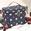 Nova Bolsa de Maquiagem Portátil Ins Feminina Lona Viagem Fofa Portátil Multifuncional Bolsa de Armazenamento de Cosméticos