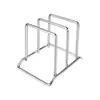 Suporte para Tábua de Corte de Aço Inoxidável Prateleira de Armazenamento para Bancada de Cozinha Suporte para Pratos Suporte para Tampas de Panela Drenagem Compartimentada