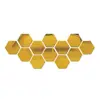 Pegatina de pared hexagonal de espejo transfronteriza, pegatina de pared autoadhesiva acrílica DIY, pegatina de espejo 3D para sala de estar, entrada y pasillo