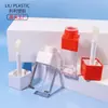 Lili Factory Tubo Cuadrado de Brillo Labial de 10g Material de Empaque de Maquillaje con Tapa Giratoria Tubo Dispensador de Brillo de Labios Tubo Vacío Cosmético