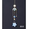 Decoración Colgante de Campana de Viento Estrella de Cristal Natural Estrella de Cinco Puntas Iluminación Geométrica Cadena Colgante Colgante de Cristal Producto Nuevo Creativo