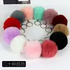 Colgante de pompón de pelo de conejo sintético multicolor para bolsa de regalo DIY, llavero, accesorios de joyería para bolso, venta al por mayor de joyería