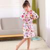 Ropa de casa para niños primavera y otoño dibujos animados franela con capucha bata de baño infantil para niños y niñas bebé niños pijama venta al por mayor