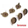 Atacado Base para Pino de Orelha Bandeja 12mm DIY Brinco de Ferro com Argola Pendurada Acessórios de Joalheria Sem Tampões de Ouvido
