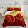 Kit de Textil para el Hogar Navideño con Impresión Digital Cepillada Temu/Jit Transpirable Agradable al Tacto Colcha Funda de Almohada Fábrica de Origen