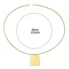 Collar de Acero de Titanio de Venta Caliente Transfronteriza Colgante Cuadrado Hueco Personalizado para Hombres y Mujeres Joyería Versátil de Alta Gama Europea y Americana
