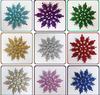 Pingente Floco de Neve Glitter Local de Casamento Natalino Pingente Decorativo DIY Floco de Neve Rosa Glitter 5-18cm