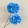 Flores Artificiales de Alta Gama, Hortensia Doble Realista, Arreglo Floral para Pasillo de Boda Humedecido a Mano, Accesorios para Fotografía, Flores Falsas