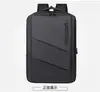 Mochila business casual para homens, grande capacidade, bolsa impermeável para computador, mochila de viagem com carregamento USB, design simples e elegante