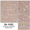 Redanco5D Em relevo Popular Concha Luz Adesivo para Nail Art Ano Novo Fogos de Artifício Adesivo Estéreo para Unhas Dr1434