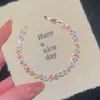 "Sinfonía de Colores" Pulsera Dulce y Deslumbrante de Gotas de Agua Irregulares de Colores para Niñas, Joyería Única y Hermosa