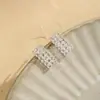 Moda Transfronteriza Europea y Americana Pendientes Sencillos de Pedrería para Mujer Pendientes Pequeños Brillantes de Diamante Pendientes Exquisitos Versátiles de Moda Venta al por Mayor