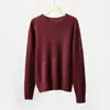Zhengqite Roupa/Lã Fleece Feminino Gola Redonda Fleece Suéter Sem Costura Básico Pulôver Malha Outono Inverno
