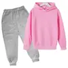 Conjunto de Moletom com Capuz Casual Colorido da Moda Transfronteiriço para Crianças Fabricante de E-commerce Dropshipping Outono Inverno Transfronteiriço