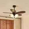Ventilador de Techo con Luz Estilo Retro Americano para Restaurante, Ventilador de Techo para Sala de Estar con Luz Integrada, Decoración de Flor Silenciosa, Iluminación de Ventilador para Dormitorio del Hogar