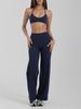Novo Estilo Transfronteiriço Decote Halter Revelador de Seios Push-Up Roupa Íntima Roupa de Yoga Fitness Calças Esportivas Pilates Conjunto de Duas Peças de Secagem Rápida