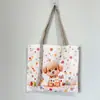 Bolsa de Lona Caricatura Gato Kate Bolso de Mano Bolso de Hombro Ligero Bolsa de Compras Bolsa para el Almuerzo Bolsa a Cuadros