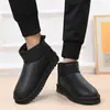 Zapatos y Botas de Algodón del Viejo Pekín con Forro Espeso, Zapatos de Algodón Planos sin Cordones para Hombre, Zapatos de Algodón Cálidos para Nieve en Exteriores, Zapatos de Algodón para Papá