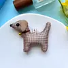 Tecido Xadrez Coreano Cor Pura Sino Cachorro Acessórios de Joias DIY Broche Clipe de Bico de Pato Chaveiro Acessórios para Roupas Sapatos