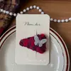 Nuevo Estilo Coreano Tela Lazo Rojo Pasador de Pelo Hecho a Mano Niños Clip Lateral para Flequillo Accesorios para el Cabello de Año Nuevo