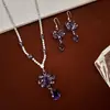 Aretes de Zirconia para Mujer, Exquisito Diseño de Nicho, Flores Mariposa, Set de Aretes de Lujo Ligero para Mujer, Mayoreo