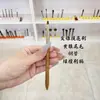 Pincel para Detalle de Ojo con Pelo de Cola de Lobo Amarillo, Pincel de Maquillaje Especial para Sombra de Ojos Inferior y Delineador, Pelo Animal de Cangzhou