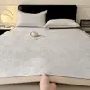 Conjunto de Lençol com Manta Refrescante de Seda Gelada Jacquard, Conjunto de Três Peças para Verão com Ar Condicionado, Manta Macia Refrescante para Cama, Lavável à Máquina
