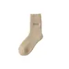 Meias Térmicas de Cano Médio para Inverno Femininas, com Forro de Lã e Terry Espessado, Meias Quentes para Casa Outono e Inverno, Meias Largas