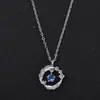 Collar Doble Pluma Mujer Piedra Lunar Aleación Lujo Ligero Nicho Dulce Sentimiento Regalo para Mujer para Novia para Acompañarte