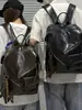 Mochila de pareja estilo retro de motocicleta americana, adecuada para estudiantes universitarios, para llevar laptops a las clases de la mañana, y para ir al trabajo o viajes cortos