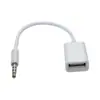 Cabo de Áudio Auxiliar para Carro para USB USB para 3.5mm Cabo de Áudio Otg Cabo de Áudio Aux 3.5mm Venda Direta