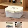 Caja de Almacenamiento Transparente para Juego de Té Sala de Estar con Tapa Tetera Kung Fu Almacenamiento a Prueba de Polvo con Compartimento Escurridor Bandeja de Té Estante de Almacenamiento