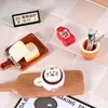 Resina Transfronteriza Juguete de Comida Artificial Gato Taza de Café con Nieve en la Cima Accesorios en Miniatura para Casa de Muñecas para Niños Mesa Miniatura DIY