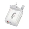 Cargador PD de calibre australiano de 45 W, adaptador PD dual de 45 W para teléfono móvil IP16X, cargador de nitruro de galio de 45 W
