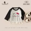 Camiseta de Manga Larga para Niña 2026 Primavera y Otoño Nueva Elegante Camiseta Básica Infantil Top Versátil para Primavera y Otoño