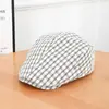 Nueva colección de otoño: boina reversible de cuadros, diseño que adelgaza la cara, sombrero individual, estilo artístico y retro, gorra de pintor estilo callejero, al por mayor