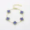 Pulsera de Acero de Titanio con Trébol de Cuatro Hojas de Nácar por Ambos Lados para Mujer para Usar en la Ducha y Asistencia Diaria Joyería de Mano de Trébol Dulce