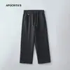 Ropa para Hombre Apo Pantalones Deportivos Casuales Transfronterizos para Hombre Invierno Forro Polar Engrosado Holgados Rectos Versátiles Cordón Pantalones Largos