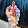 Cadena para Teléfono Móvil, Llavero de Estrella de Cinco Puntas con Cuentas, Cuentas Luminosas Lindas, Colgante para Bolso, Llavero de Coche, Pequeño Regalo para Parejas