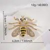 Broche de Pérola Abelha Inseto Diamante Sentido de Alto Padrão Pins de Nicho Corsage de Strass Feminino Acessórios de Vestuário de Alto Padrão