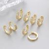 Pendiente con baño de oro real de 14k color duradero con circonita incrustada pendiente pendiente diy hecho a mano todo-partido pendiente de gancho para la oreja pendiente material de pendientes accesorios