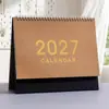 Calendario 2027: Adorno de Escritorio Minimalista, Estilo Morandi, Fresco y Creativo, Planificador de Oficina y Rastreador de Tareas Diarias
