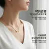 Nueva Cadena de Clavícula de Lujo Ligero con Diamantes Completos Brillantes y Diseño Único, Collar de Moño para Mujer Estilo Chanel, Moderno y Versátil