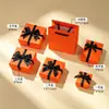Caixa de Joias de Laço de Luxo Leve Caixa de Embalagem para Presente para Armazenamento de Joias, Pulseiras, Colares Capa Céu e Terra Caixa de Joias para Dia dos Namorados