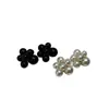 Pendientes de Flor de Perla Tridimensionales y con Cuerpo Completo, Diseño Retro Francés de Lujo Ligero de Alta Gama, Pendientes Versátiles Elegantes y de Moda
