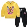 Traje de suéter para niños otoño e invierno 2023 estilo occidental nuevo traje cálido de invierno acolchado de terciopelo de manga larga para niños grandes