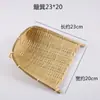 Cesta de produtos trançados de bambu artesanal produtos trançados de bambu decoração criativa casa pá de lixo bandeja pequena placa de bambu para casa redonda